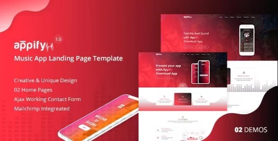 Appify – Responsive Creative App Landing Page Template