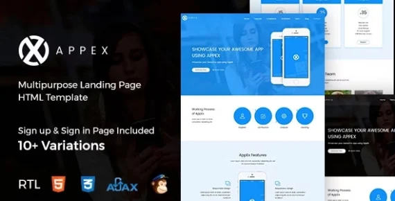 AppEx – App Landing Page + RTL