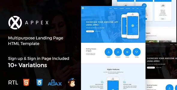 AppEx – App Landing Page + RTL