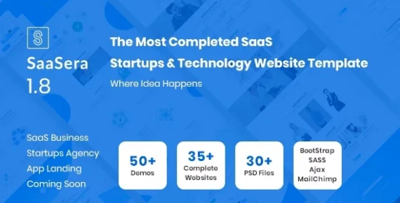 SaaSera – Software, App & SaaS Startups Template