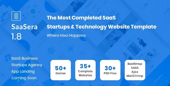 SaaSera – Software, App & SaaS Startups Template
