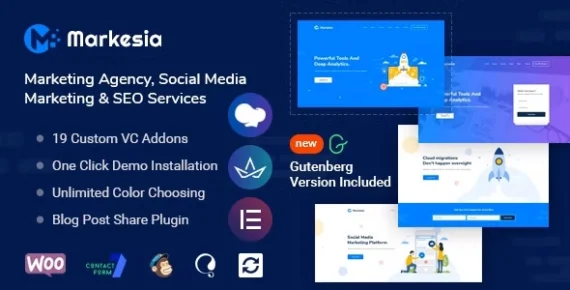 Markesia Digital Marketing, Agency and SEO WordPress Theme