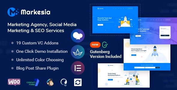 Markesia Digital Marketing, Agency and SEO WordPress Theme